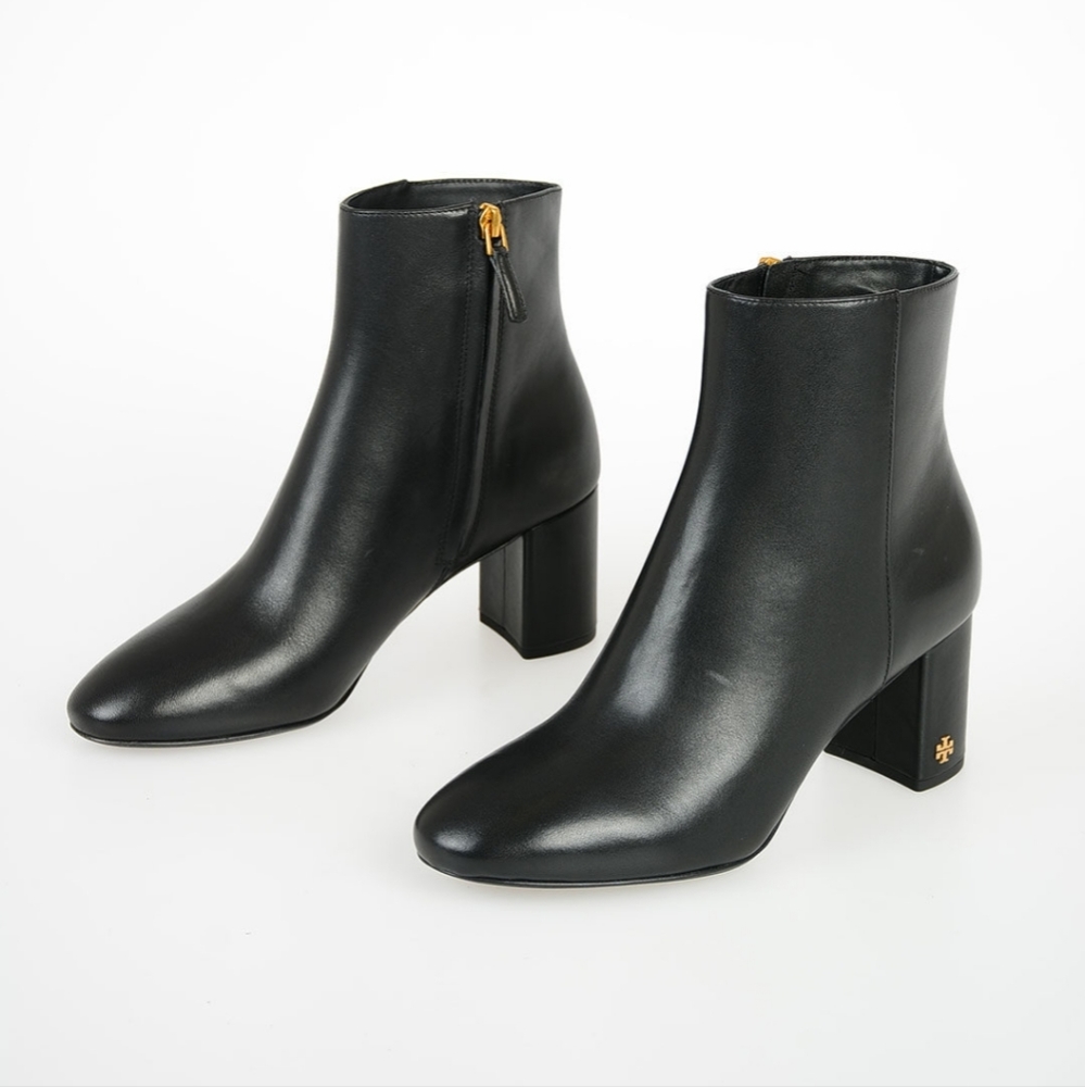 Tory Burch Brooke 70mm Leather Booties Black